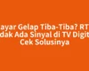 Layar Gelap Tiba-Tiba? RTV Tidak Ada Sinyal di TV Digital Cek Solusinya
